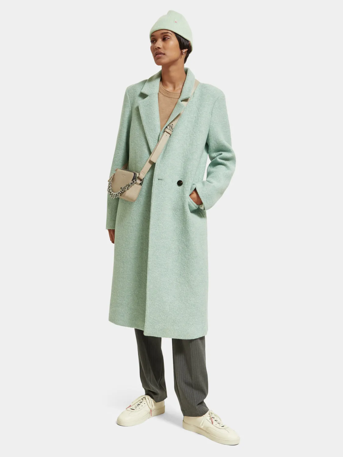 Single-breasted boucle coat sold by Scotch and Soda product image thumbnail 5