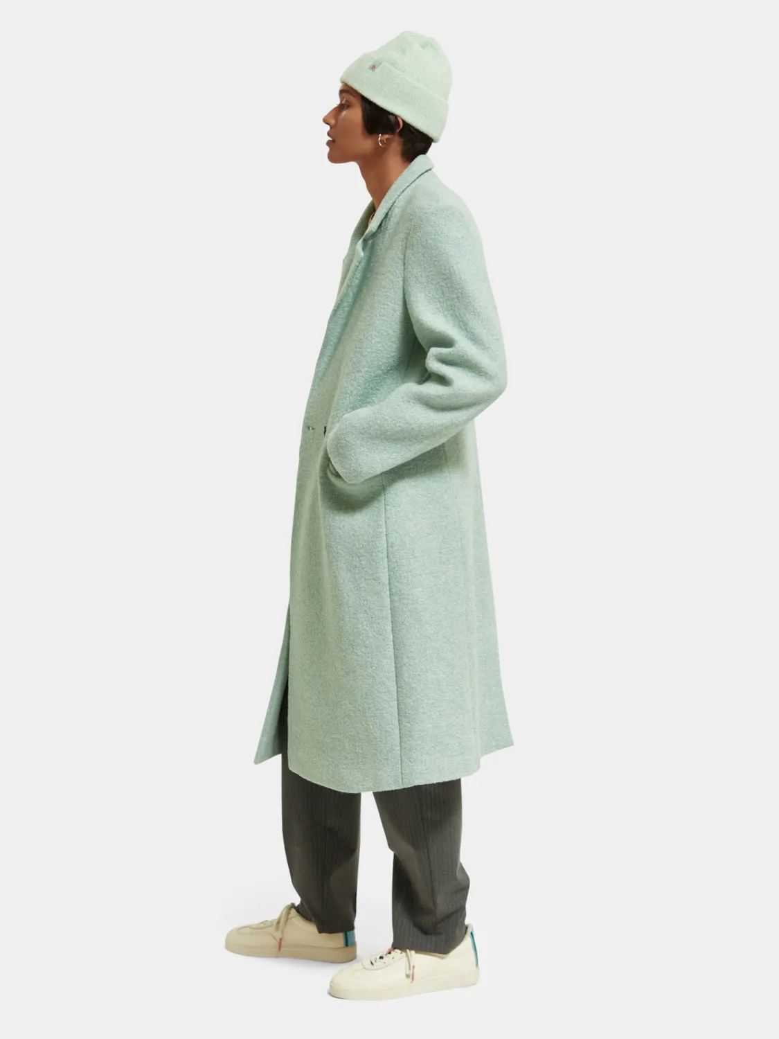Single-breasted boucle coat sold by Scotch and Soda product image thumbnail 4
