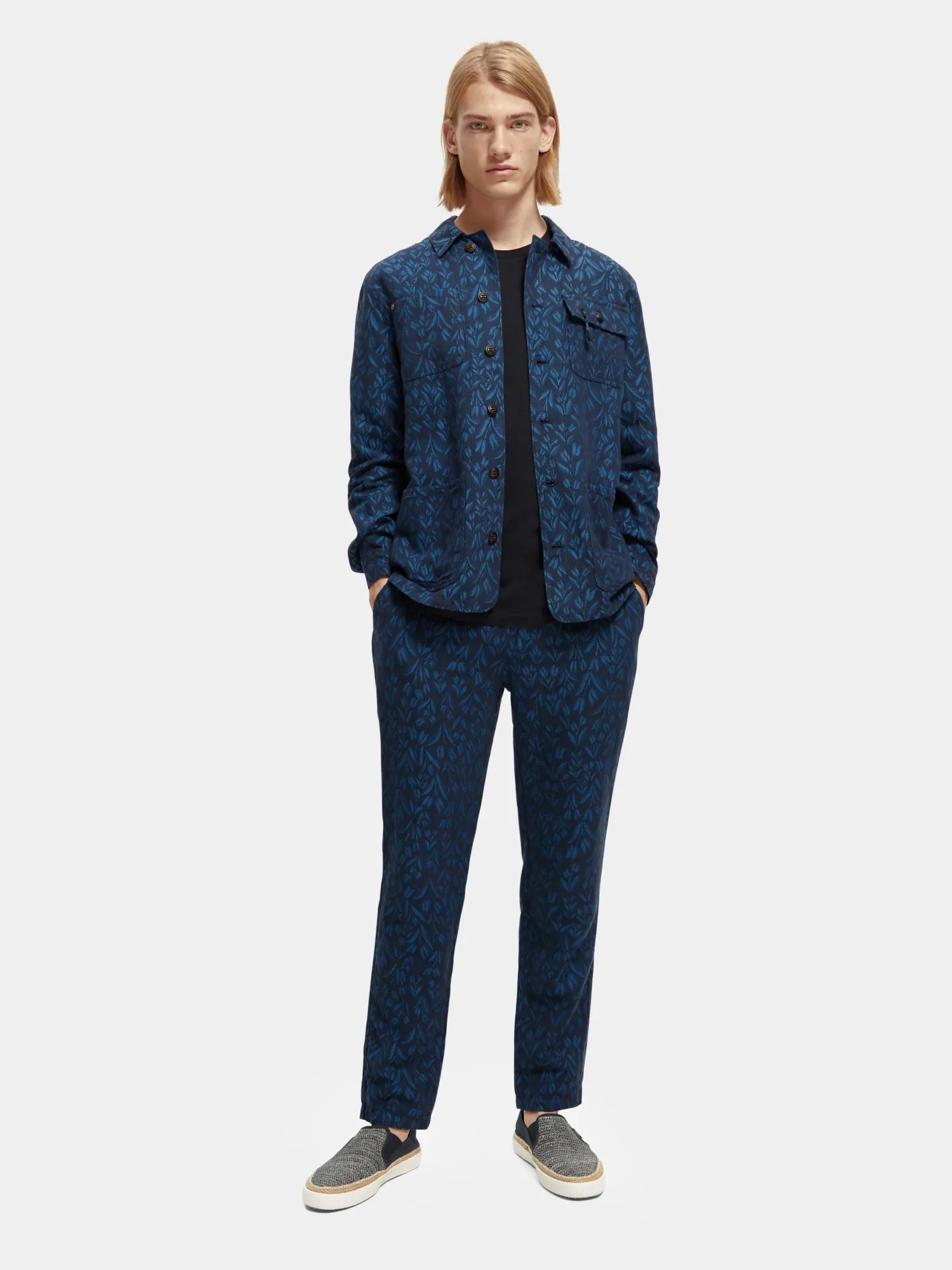Jacquard linen blend jacket sold by Scotch and Soda product image thumbnail 5