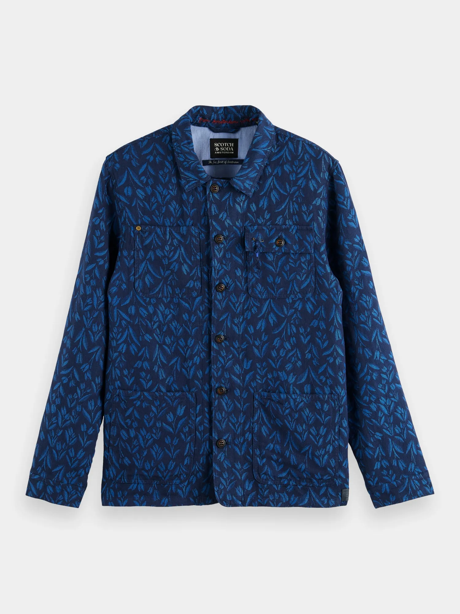 Jacquard linen blend jacket sold by Scotch and Soda product image thumbnail 2
