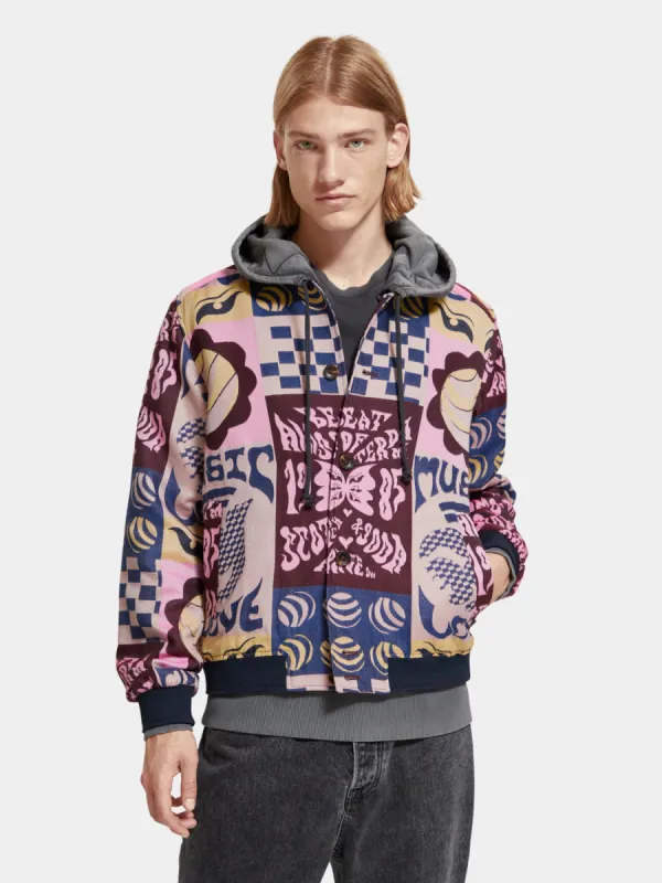 Jacquard bomber jacket sold by Scotch and Soda