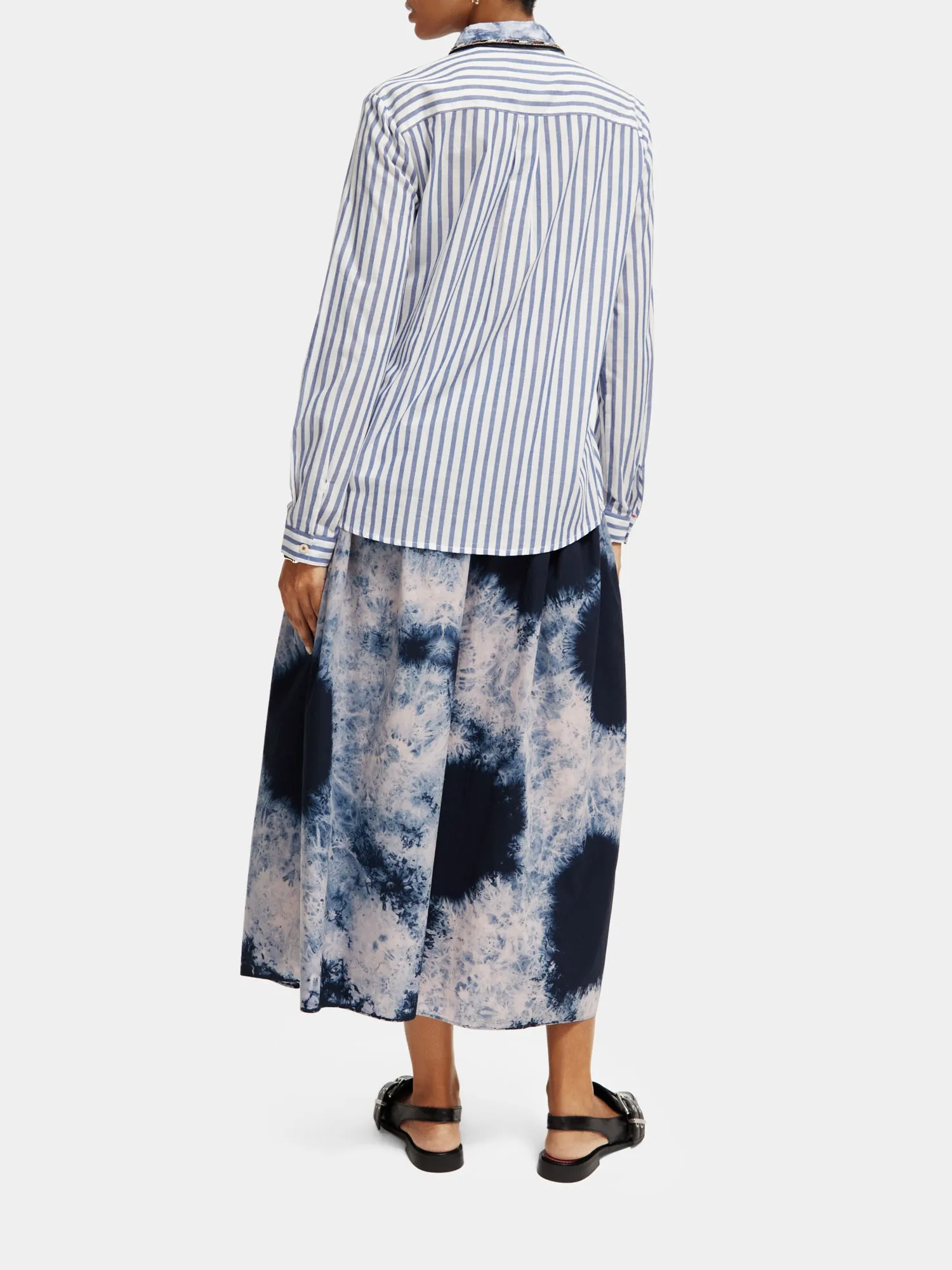 Regular-fit beaded-collar shirt sold by Scotch and Soda product image thumbnail 3