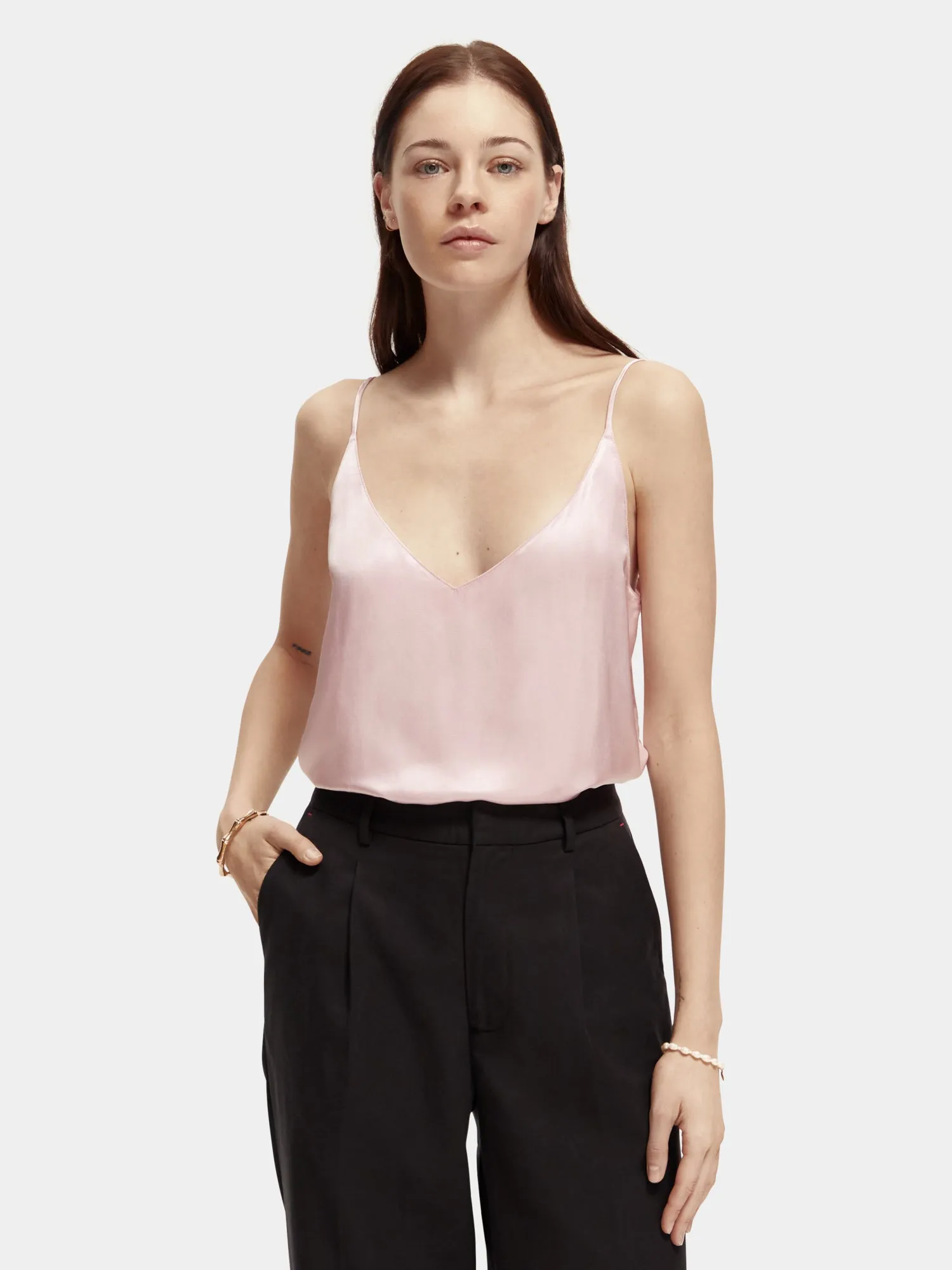 Jersey v-neck tank top sold by Scotch and Soda