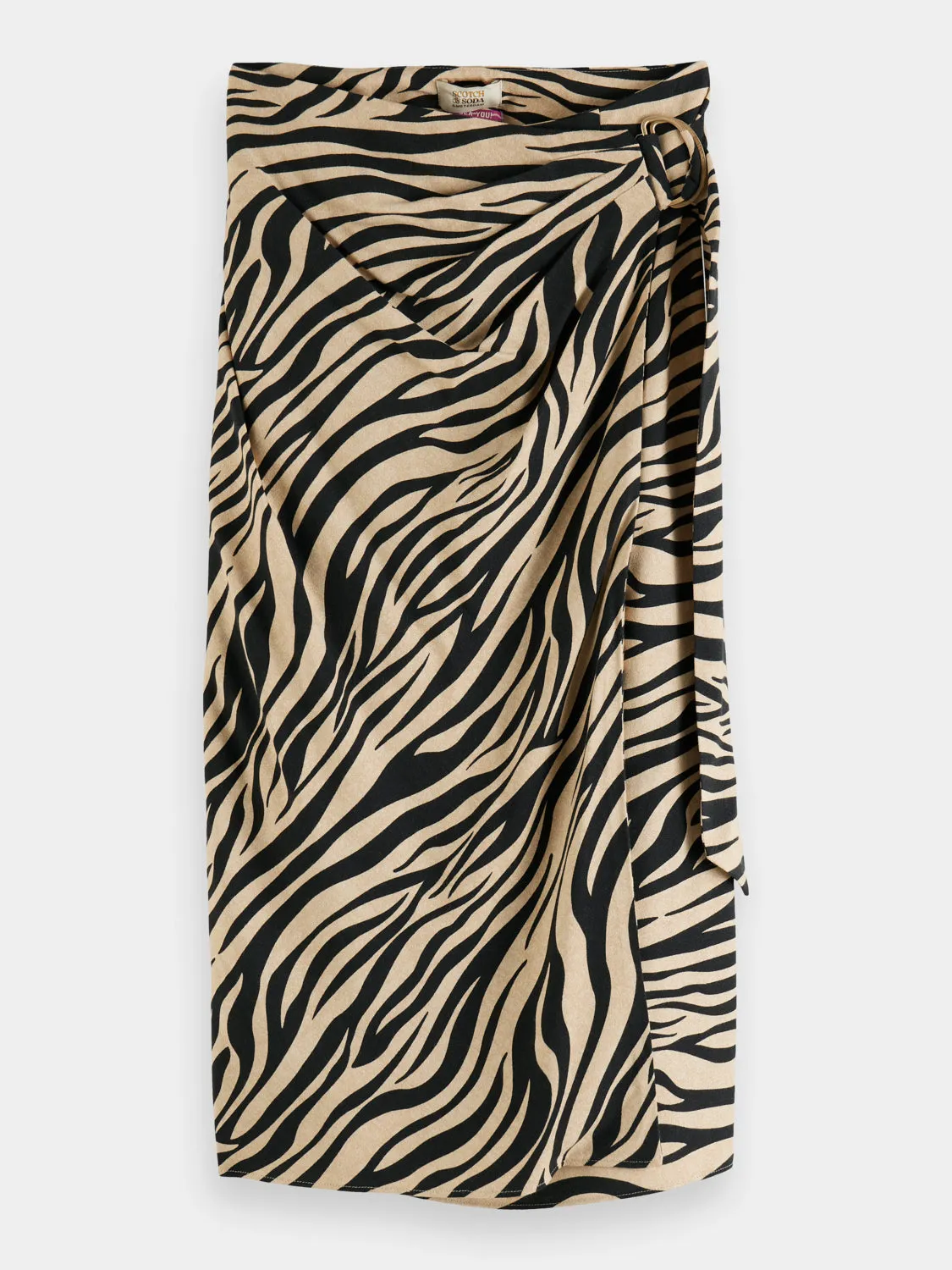 Printed wrap skirt sold by Scotch and Soda