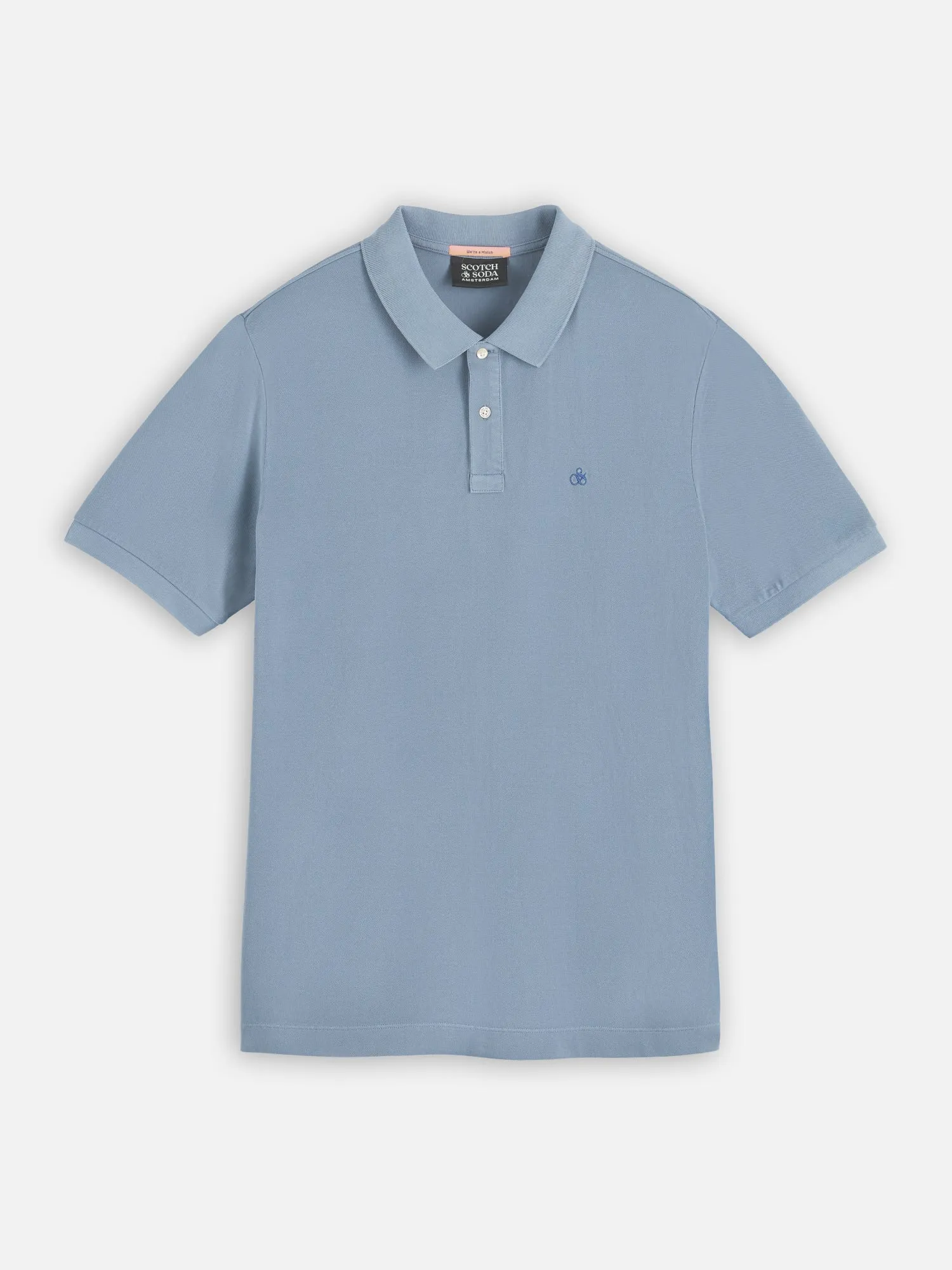Garment-dyed pique polo sold by Scotch & Soda