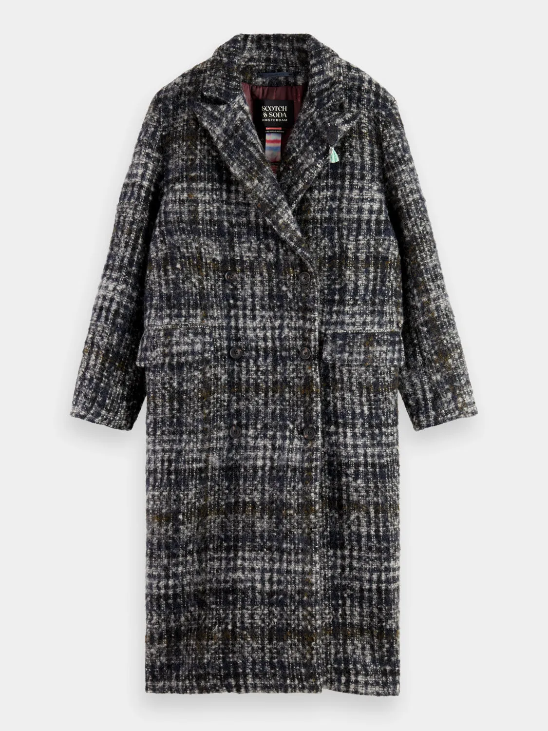 Double-breasted check coat sold by Scotch and Soda product image thumbnail 2