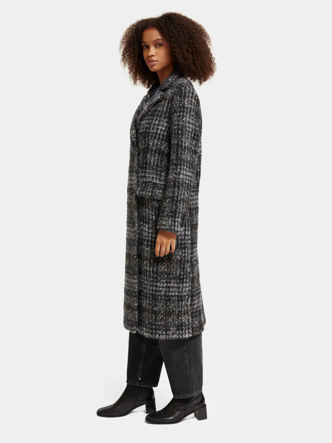 Double-breasted check coat sold by Scotch and Soda product image thumbnail 4