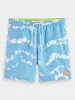 Mid-length tie-dyed printed swimshorts sold by Scotch and Soda