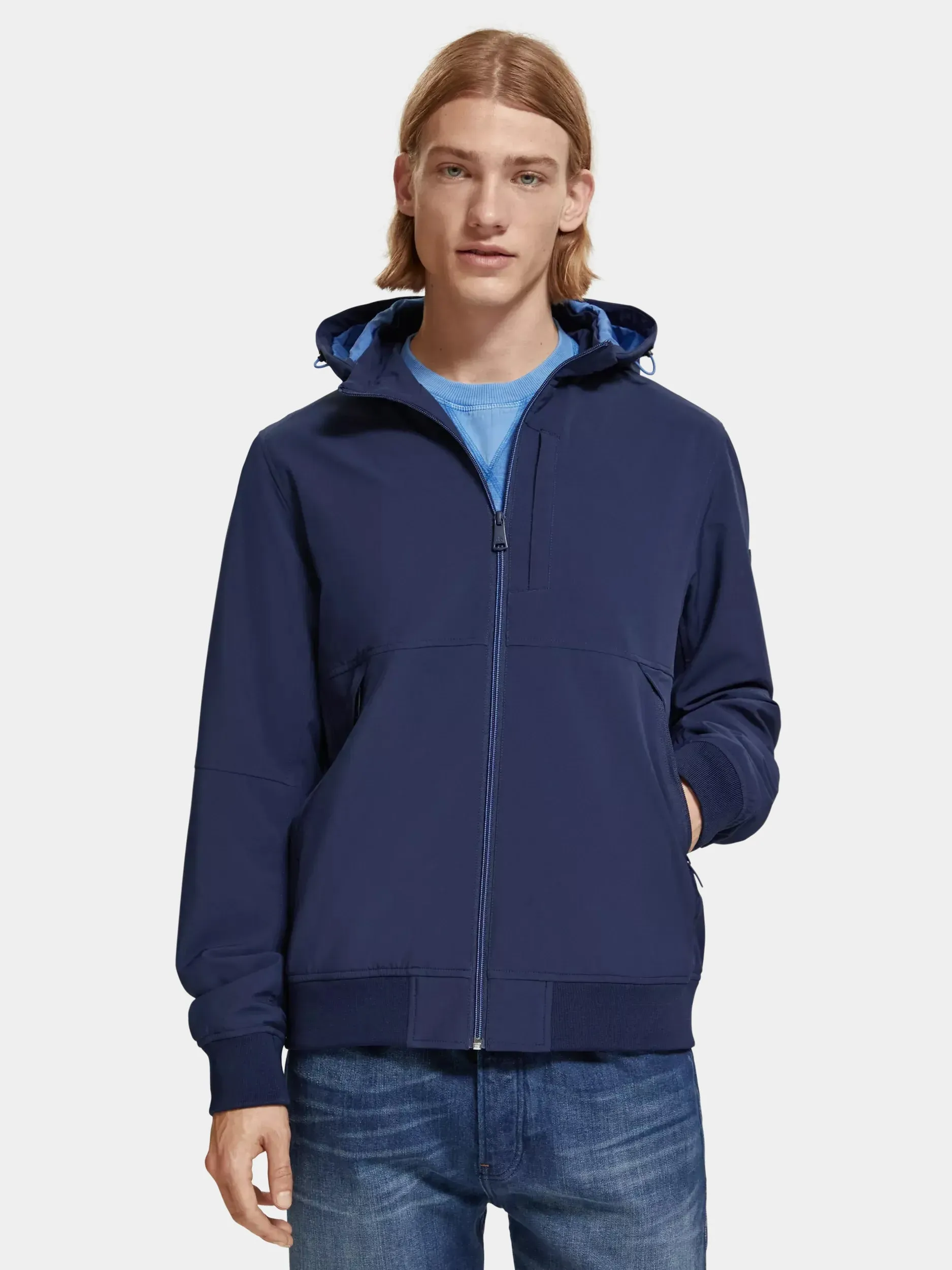 Hooded soft-shell jacket sold by Scotch and Soda
