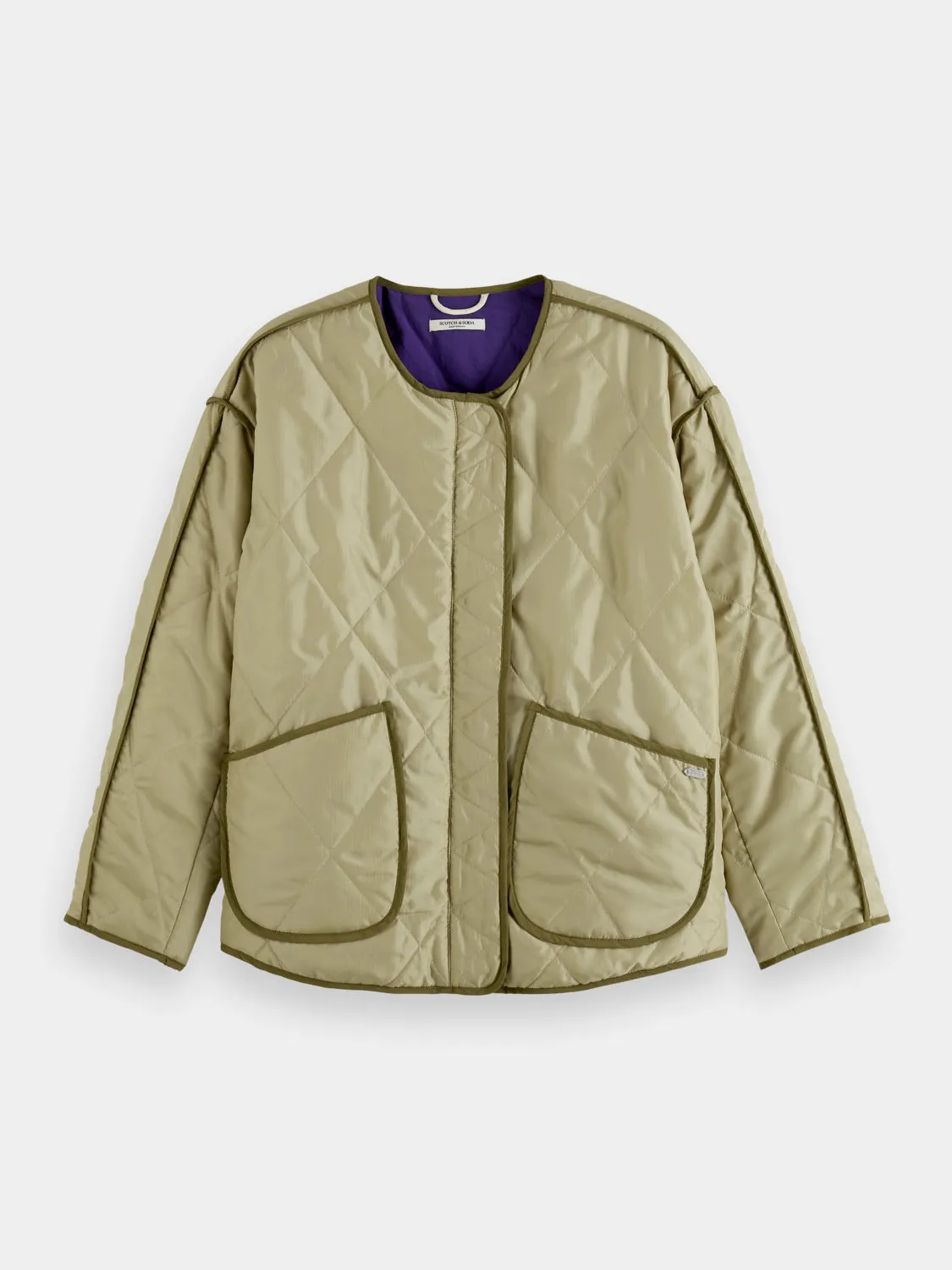 Colourblock quilted jacket sold by Scotch and Soda product image thumbnail 2