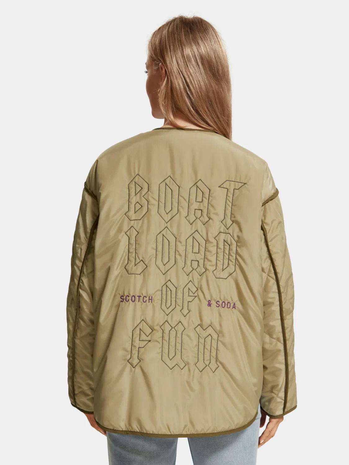 Colourblock quilted jacket sold by Scotch and Soda product image thumbnail 3