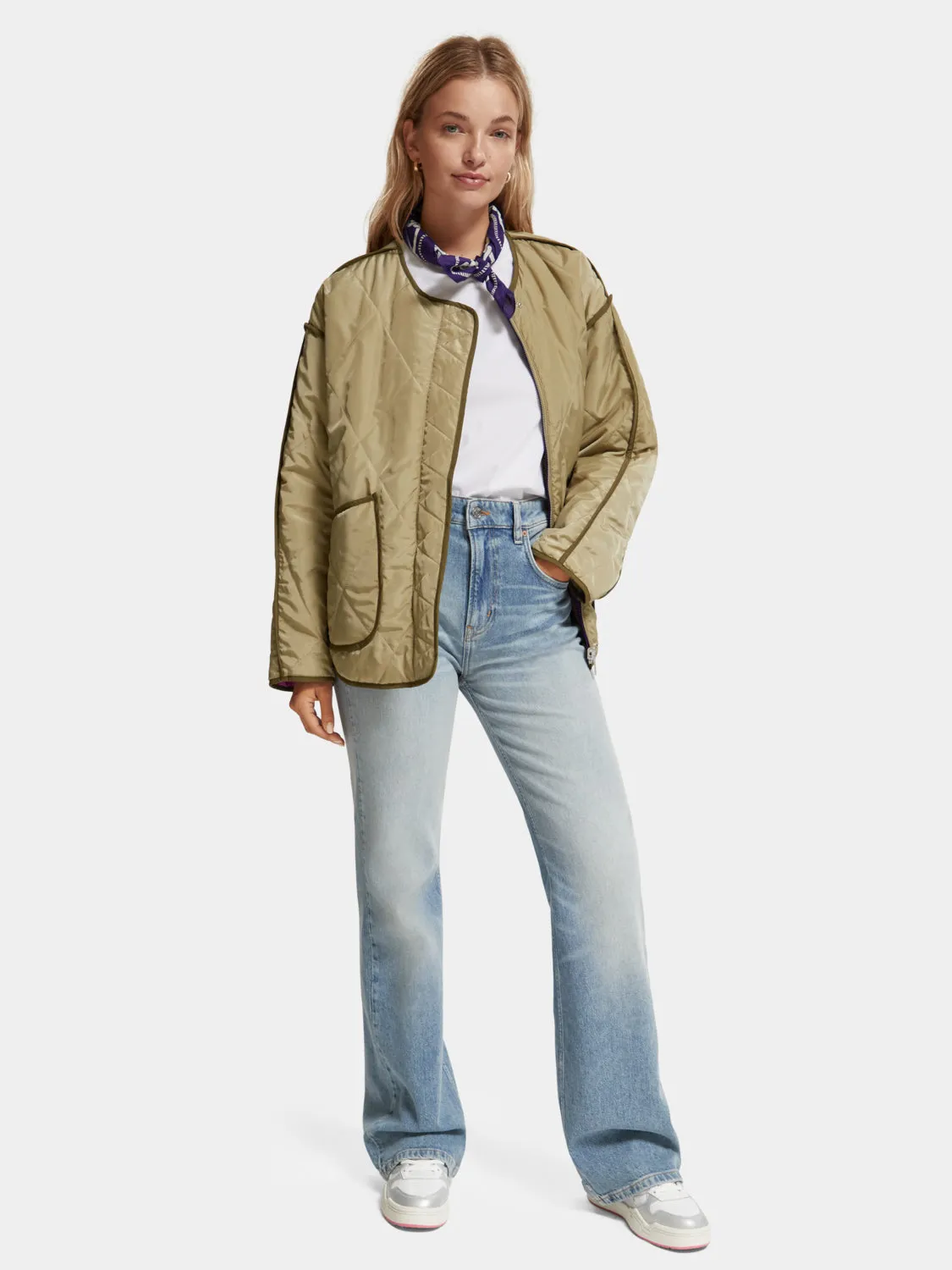 Colourblock quilted jacket sold by Scotch and Soda product image thumbnail 5