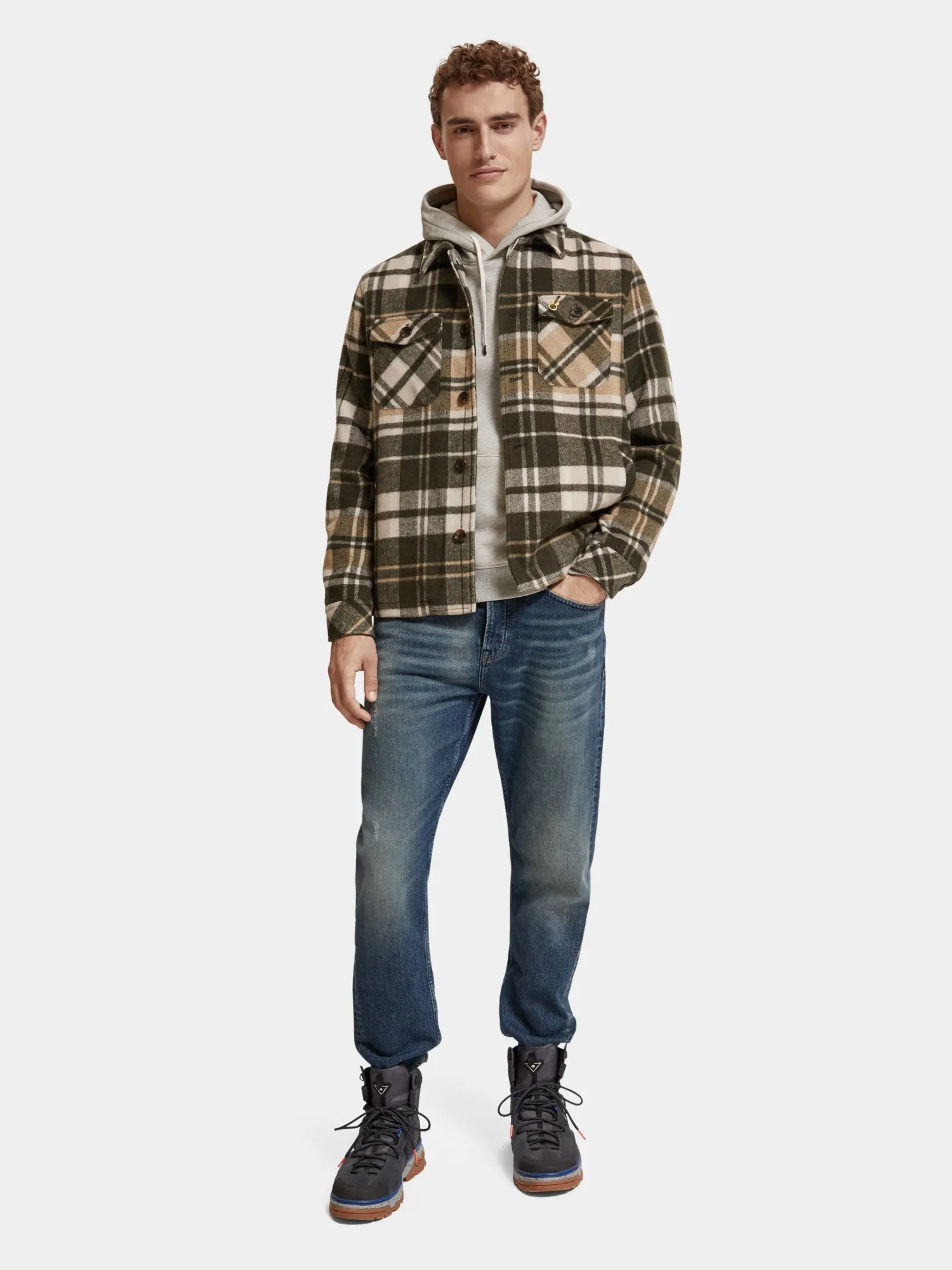 Checked wool-blend overshirt sold by Scotch and Soda product image thumbnail 5