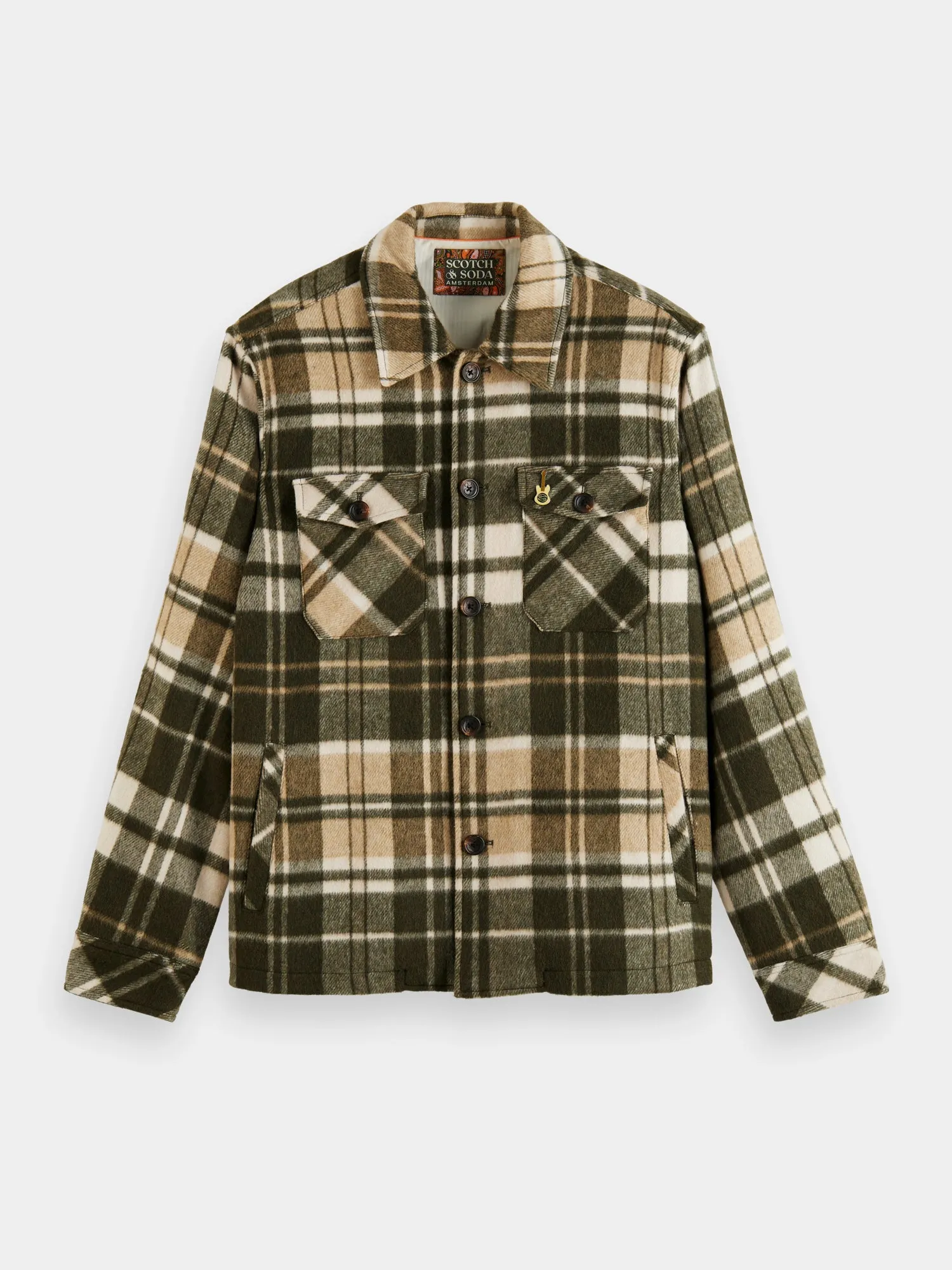 Checked wool-blend overshirt sold by Scotch and Soda product image thumbnail 2