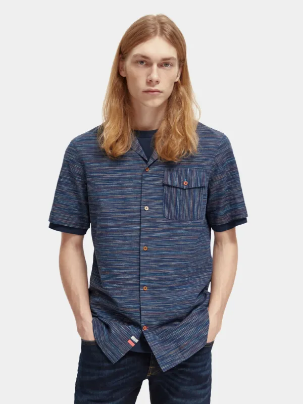 Regular-fit striped camp shirt sold by Scotch and Soda