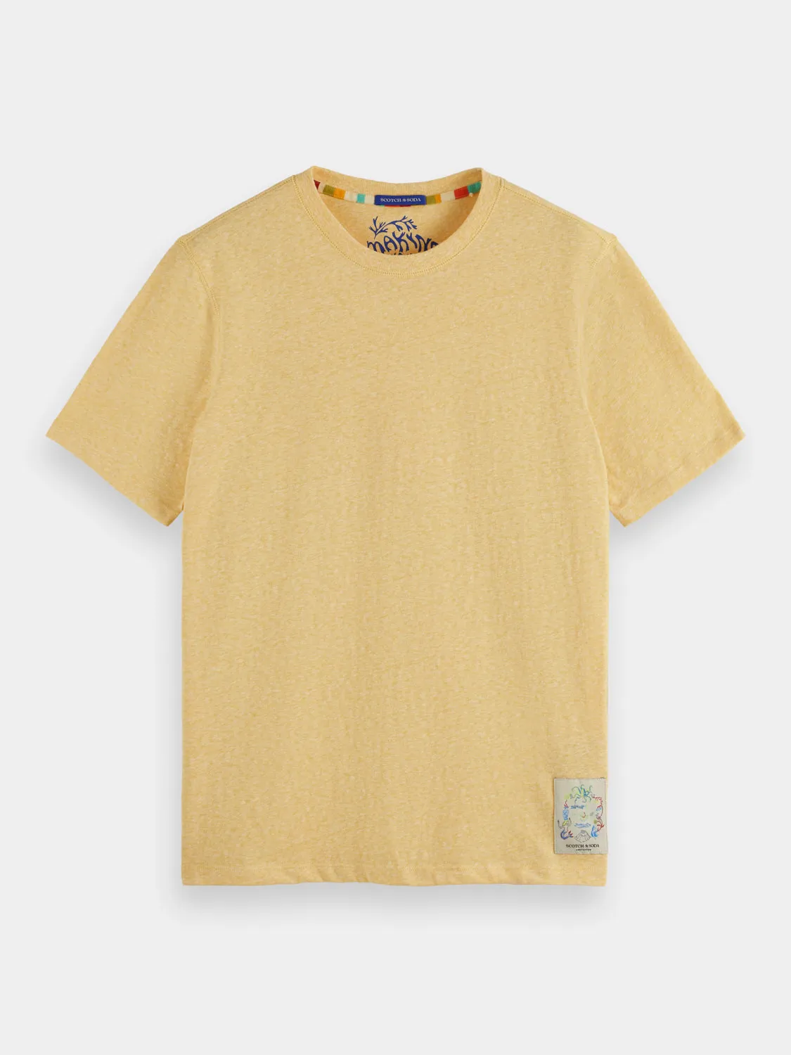 Regular-fit melange t-shirt sold by Scotch & Soda