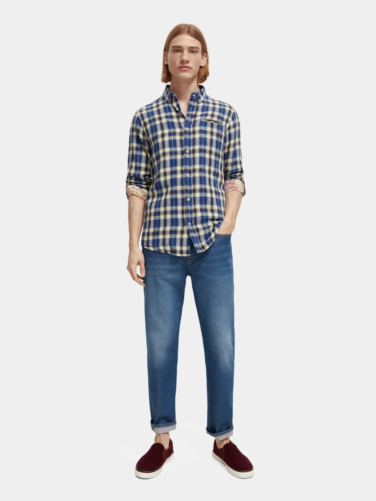 Checked flannel shirt with sleeve adjustments sold by Scotch & Soda product image thumbnail 3