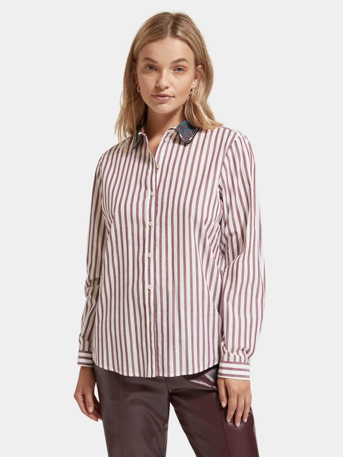 Striped shirt with beading sold by Scotch and Soda