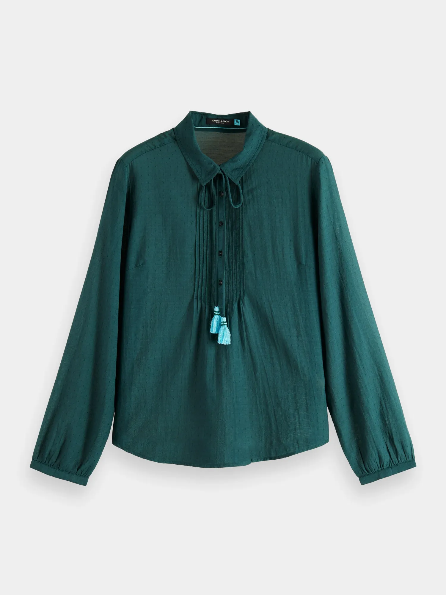 Lightweight pintuck blouse sold by Scotch and Soda