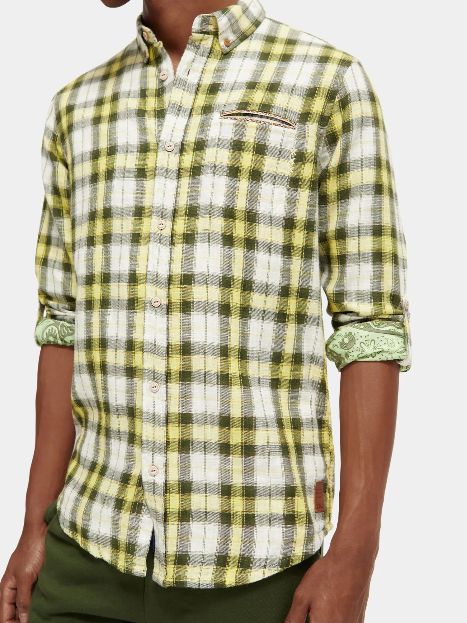 Checked flannel shirt with sleeve adjustments sold by Scotch & Soda product image thumbnail 5