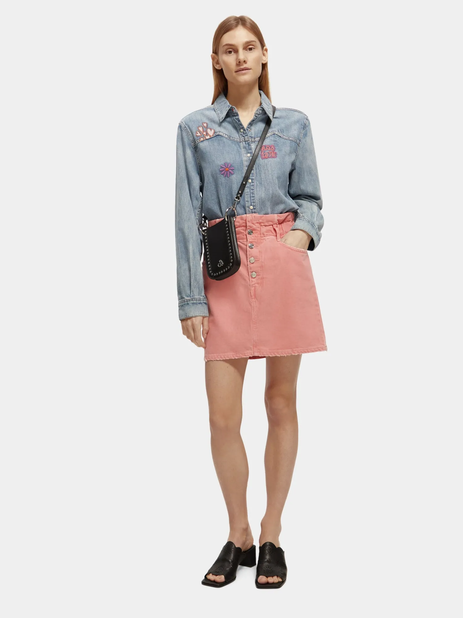 Break garment-dyed mini skirt sold by Scotch and Soda product image thumbnail 5