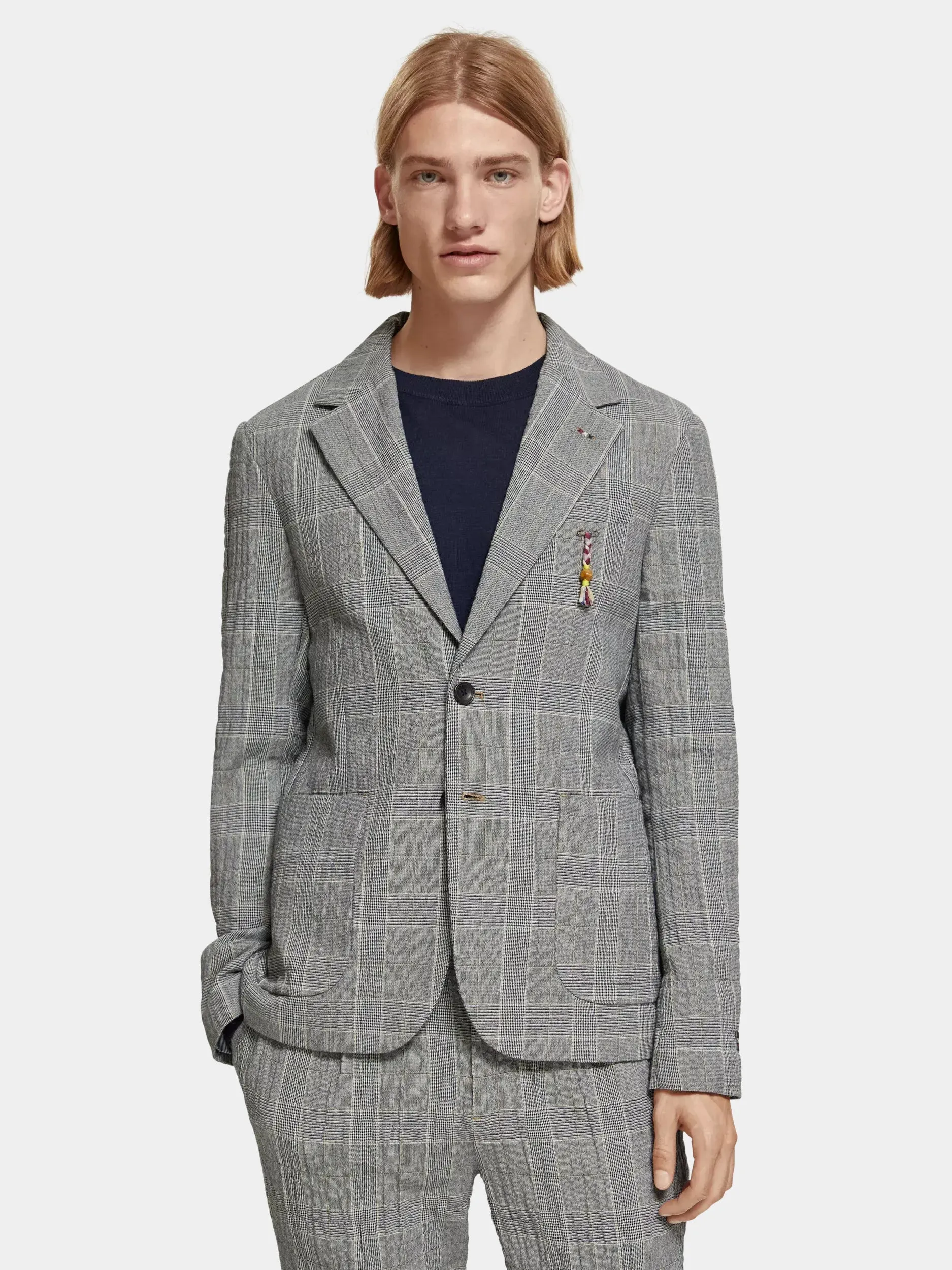 Check single-breasted blazer sold by Scotch and Soda