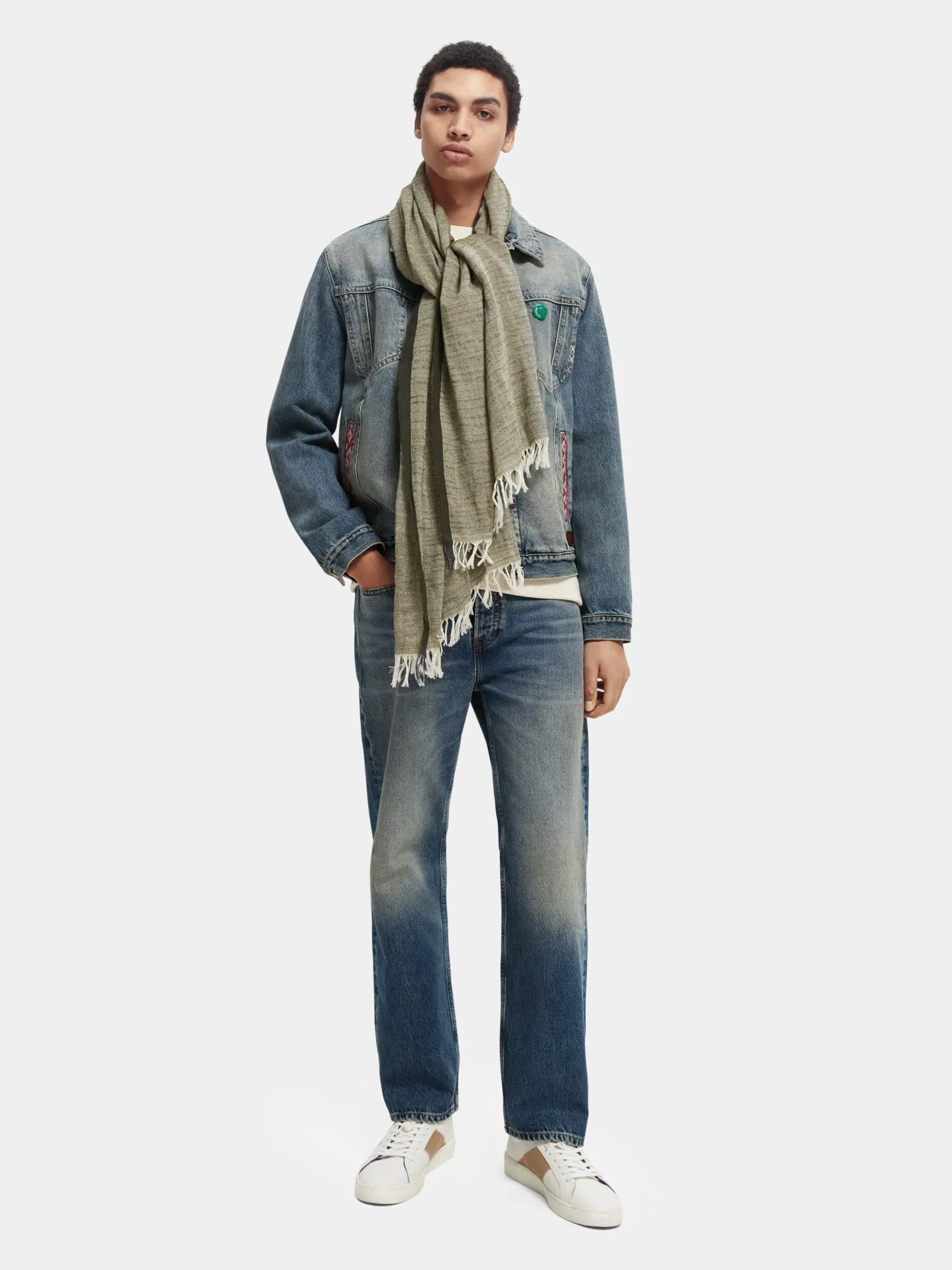 Organic cotton-linen blend scarf sold by Scotch and Soda product image thumbnail 3