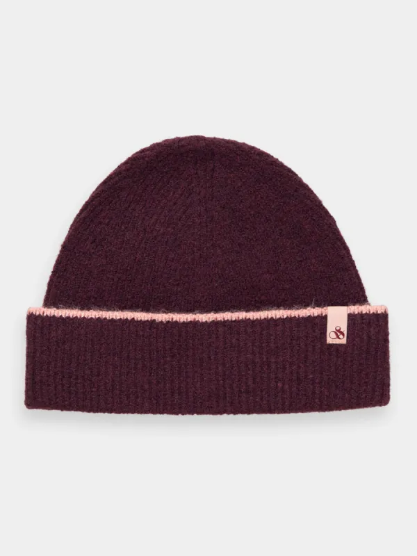 Rib knit beanie sold by Scotch and Soda