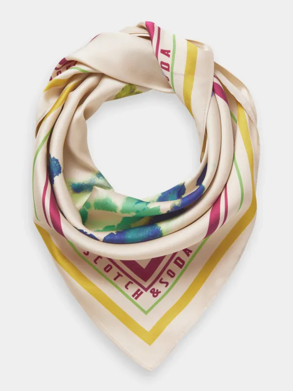 Printed square scarf sold by Scotch and Soda