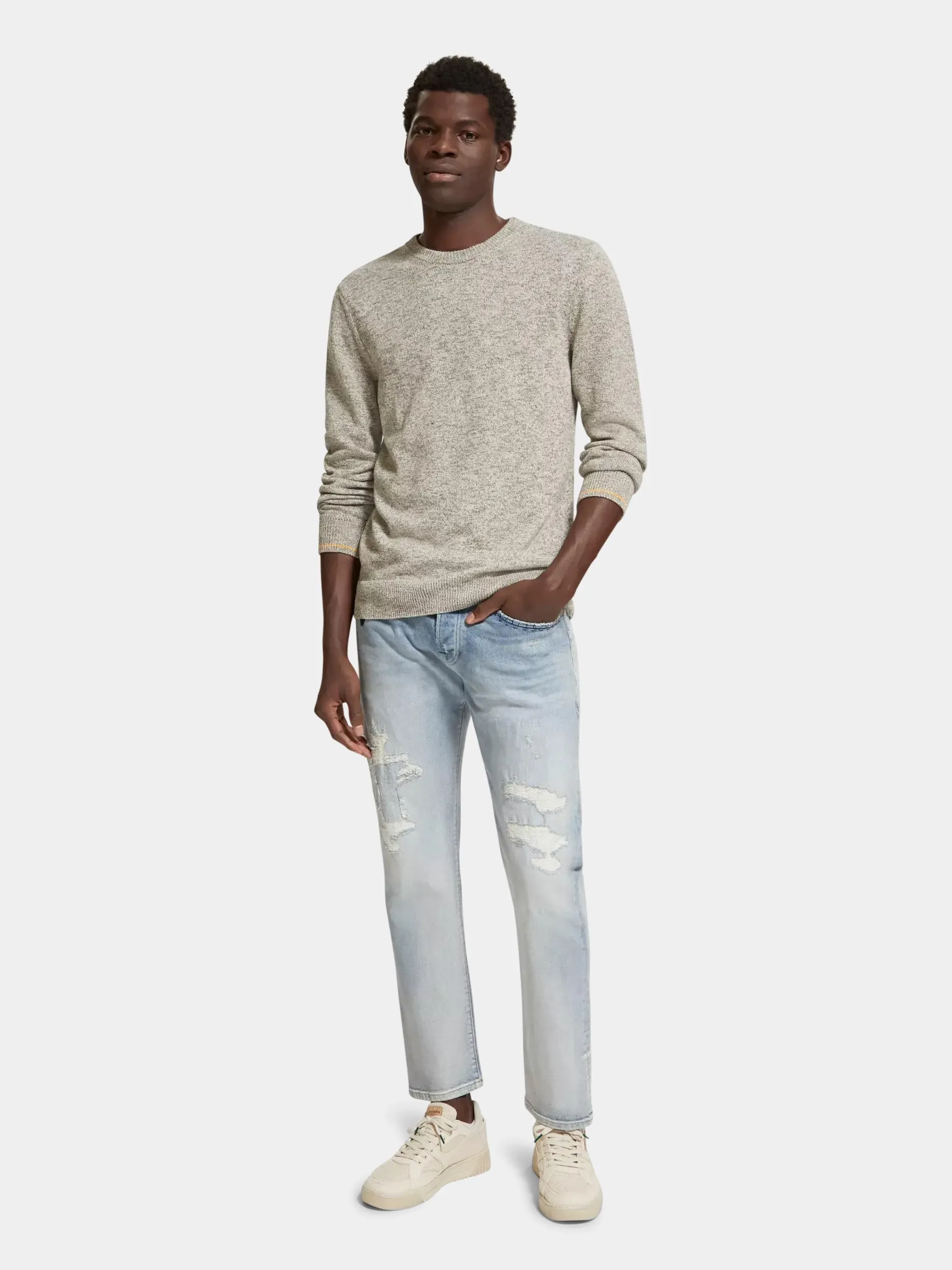 Melange crewneck pullover sold by Scotch & Soda product image thumbnail 4