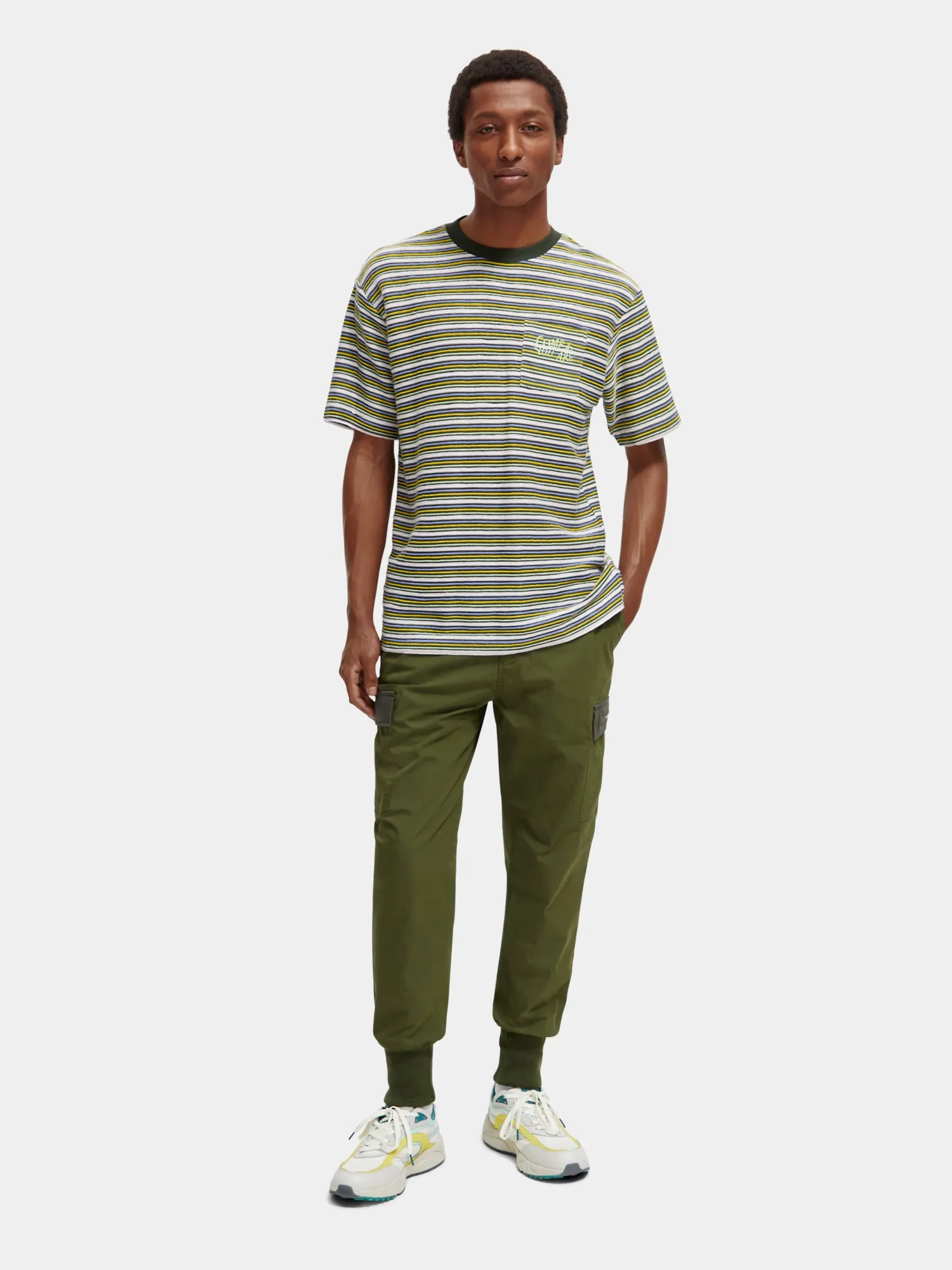 Yarn-dyed striped t-shirt sold by Scotch and Soda product image thumbnail 4