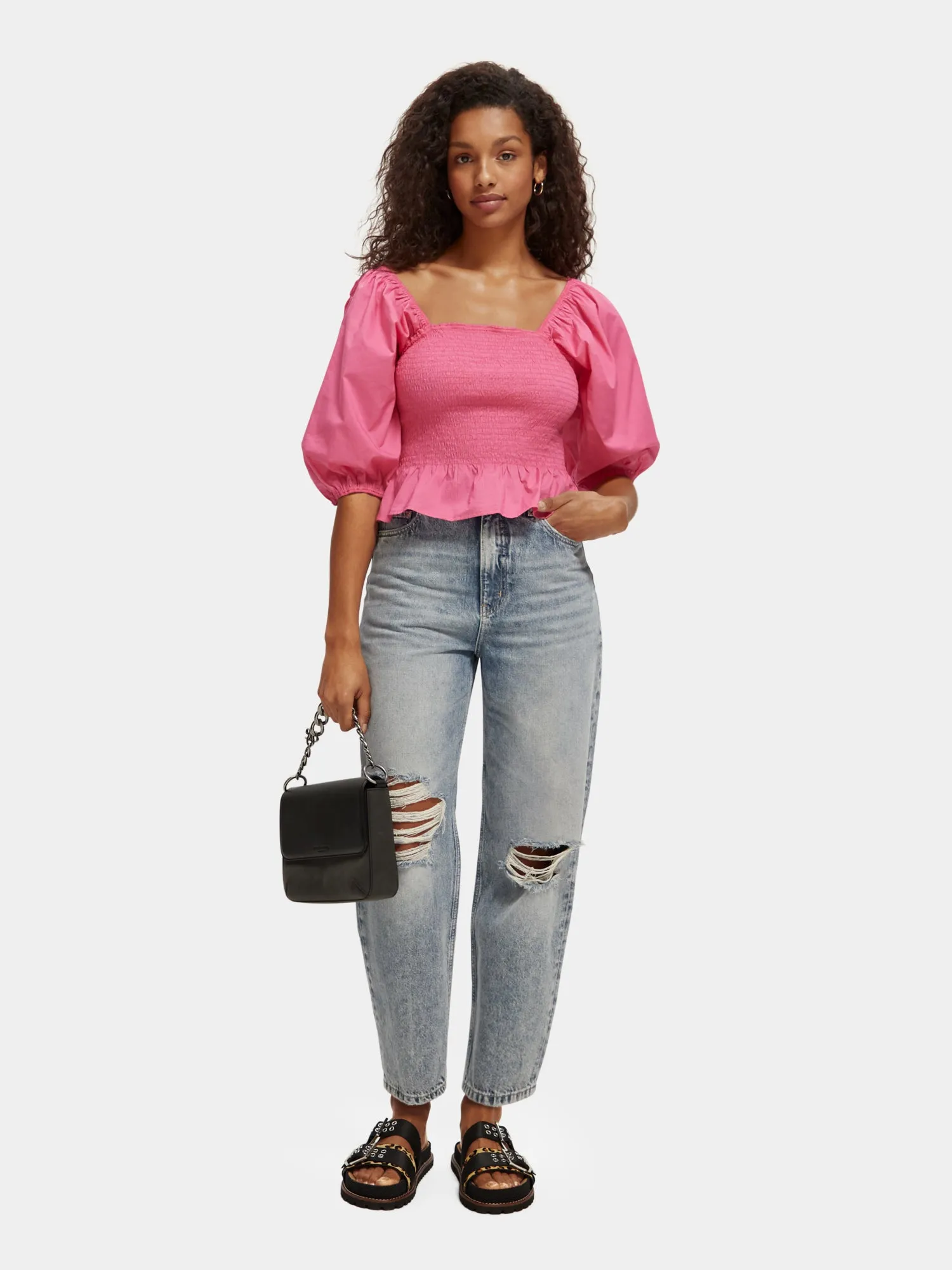 Smocked puff sleeve top sold by Scotch and Soda product image thumbnail 4