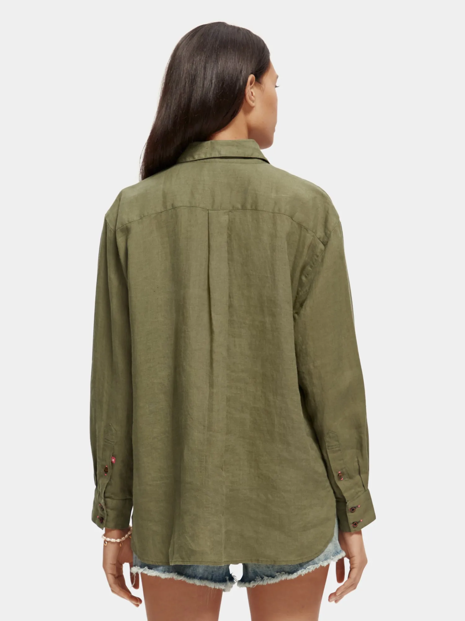 Oversized linen shirt sold by Scotch and Soda product image thumbnail 3