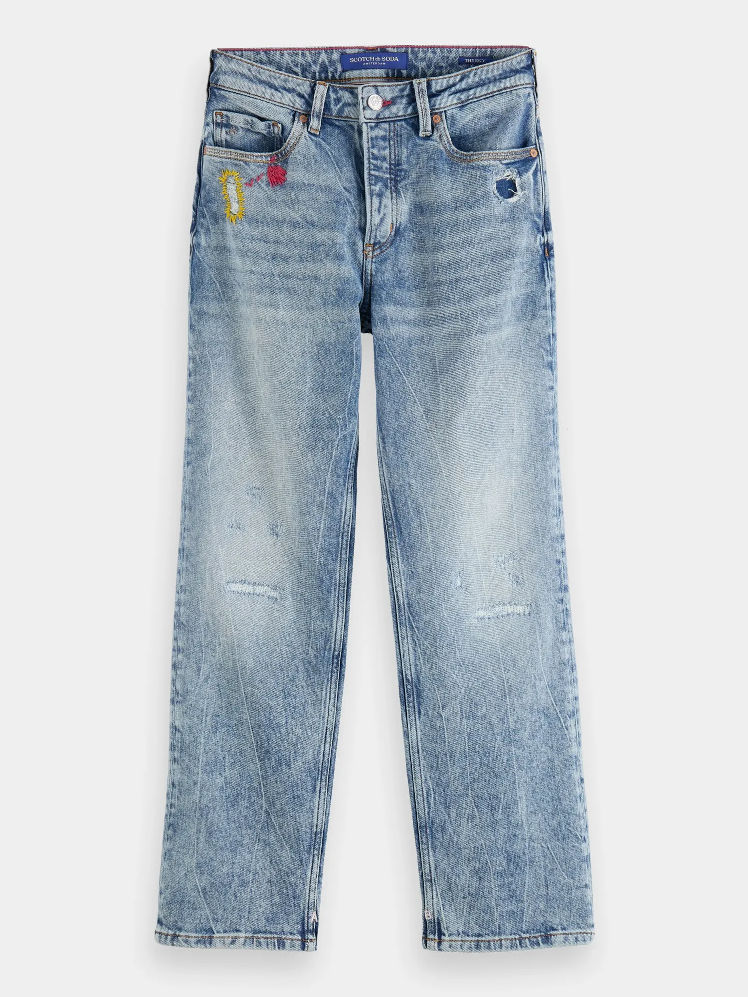 Sky high-rise straight-leg jeans sold by Scotch and Soda product image thumbnail 2