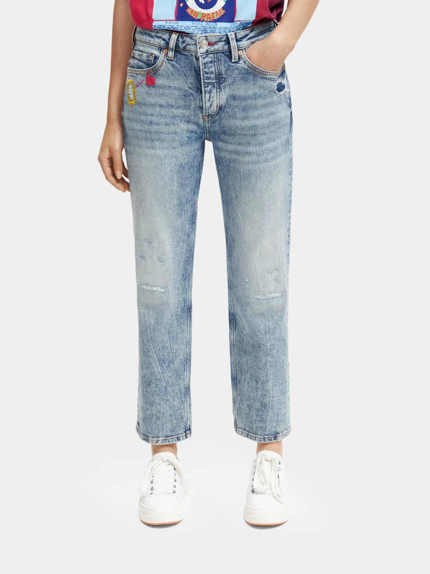 Sky high-rise straight-leg jeans sold by Scotch and Soda