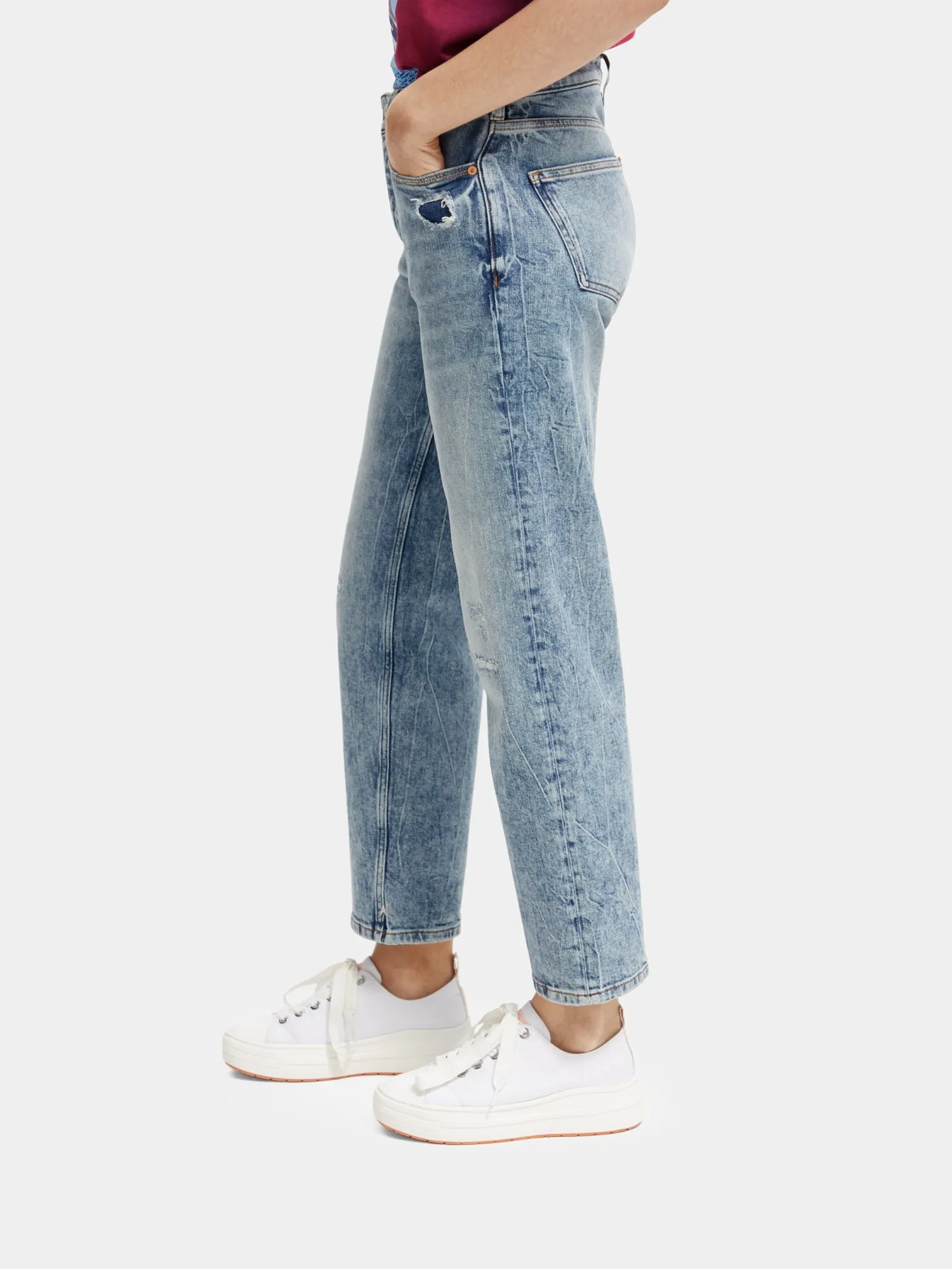 Sky high-rise straight-leg jeans sold by Scotch and Soda product image thumbnail 4
