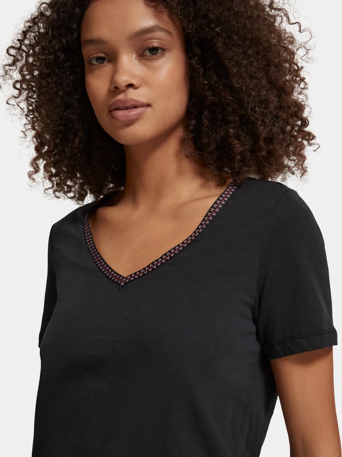 Short sleeved v-neck t-shirt sold by Scotch & Soda product image thumbnail 5