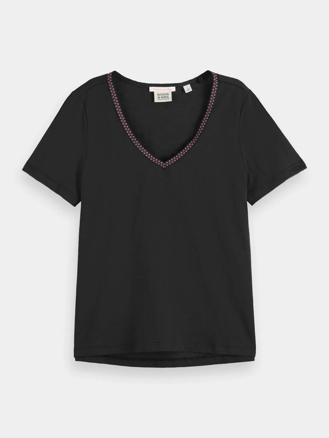 Short sleeved v-neck t-shirt sold by Scotch & Soda product image thumbnail 2
