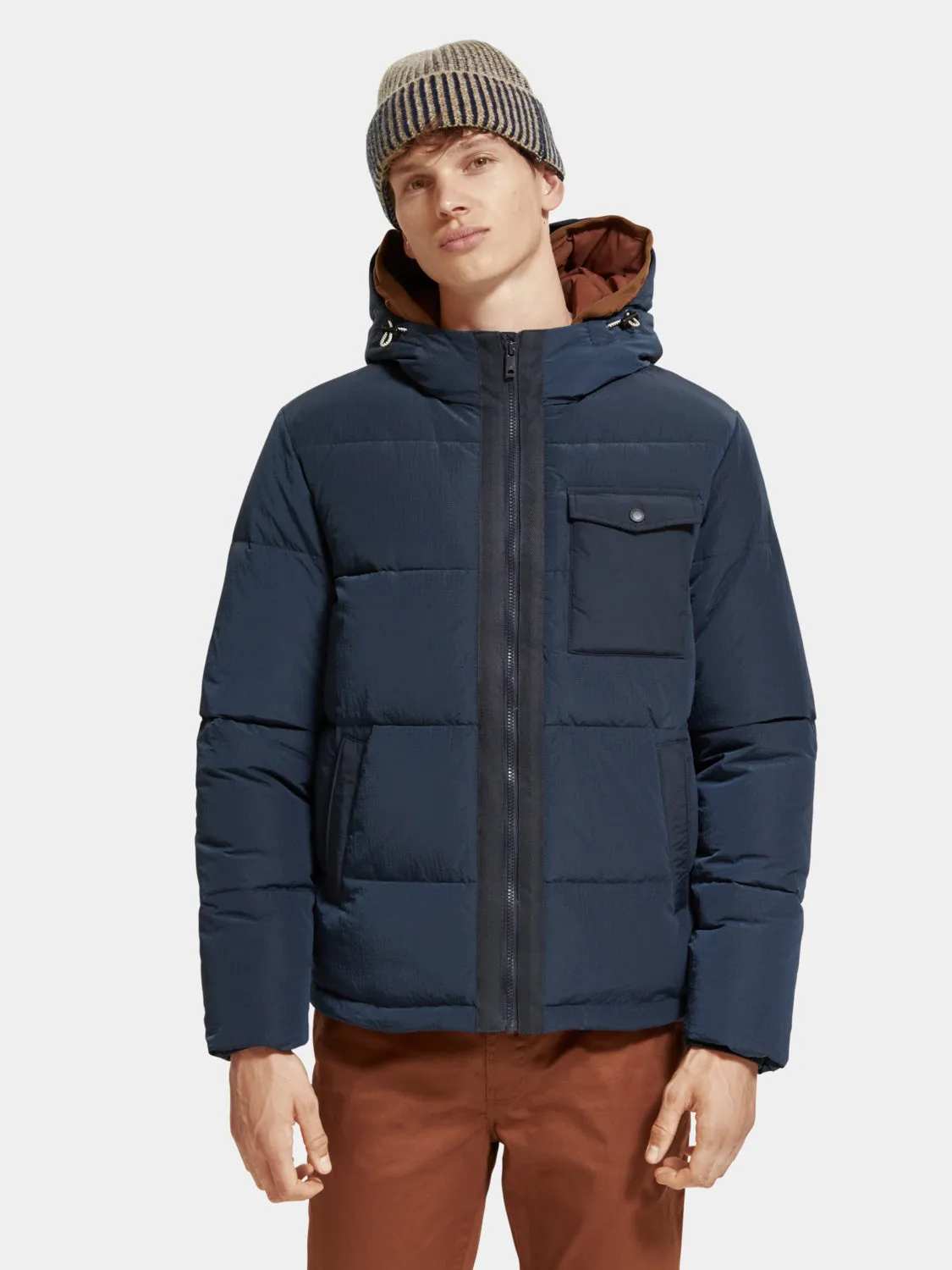 Hooded puffer jacket sold by Scotch and Soda