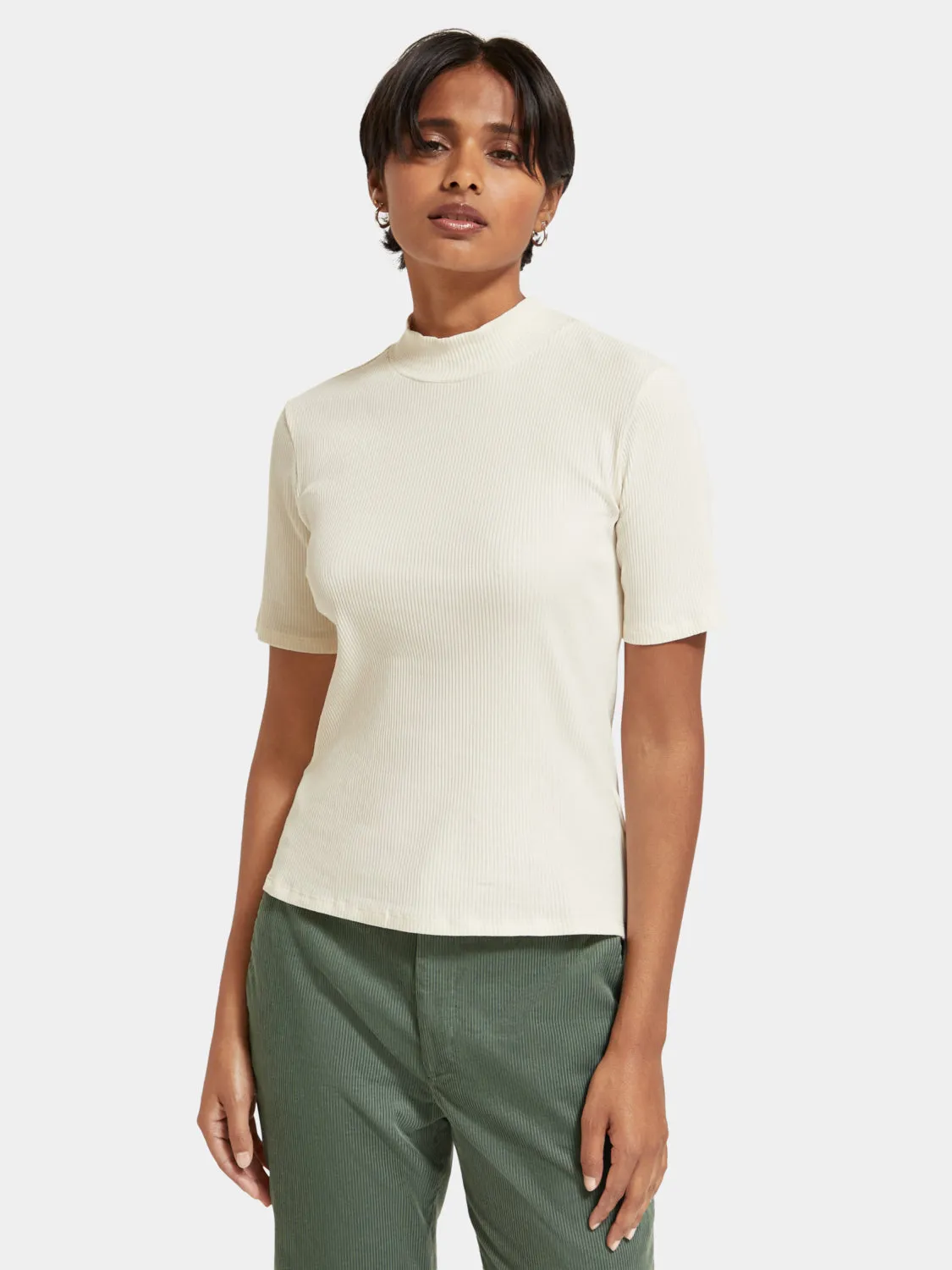Ribbed mock neck sold by Scotch and Soda