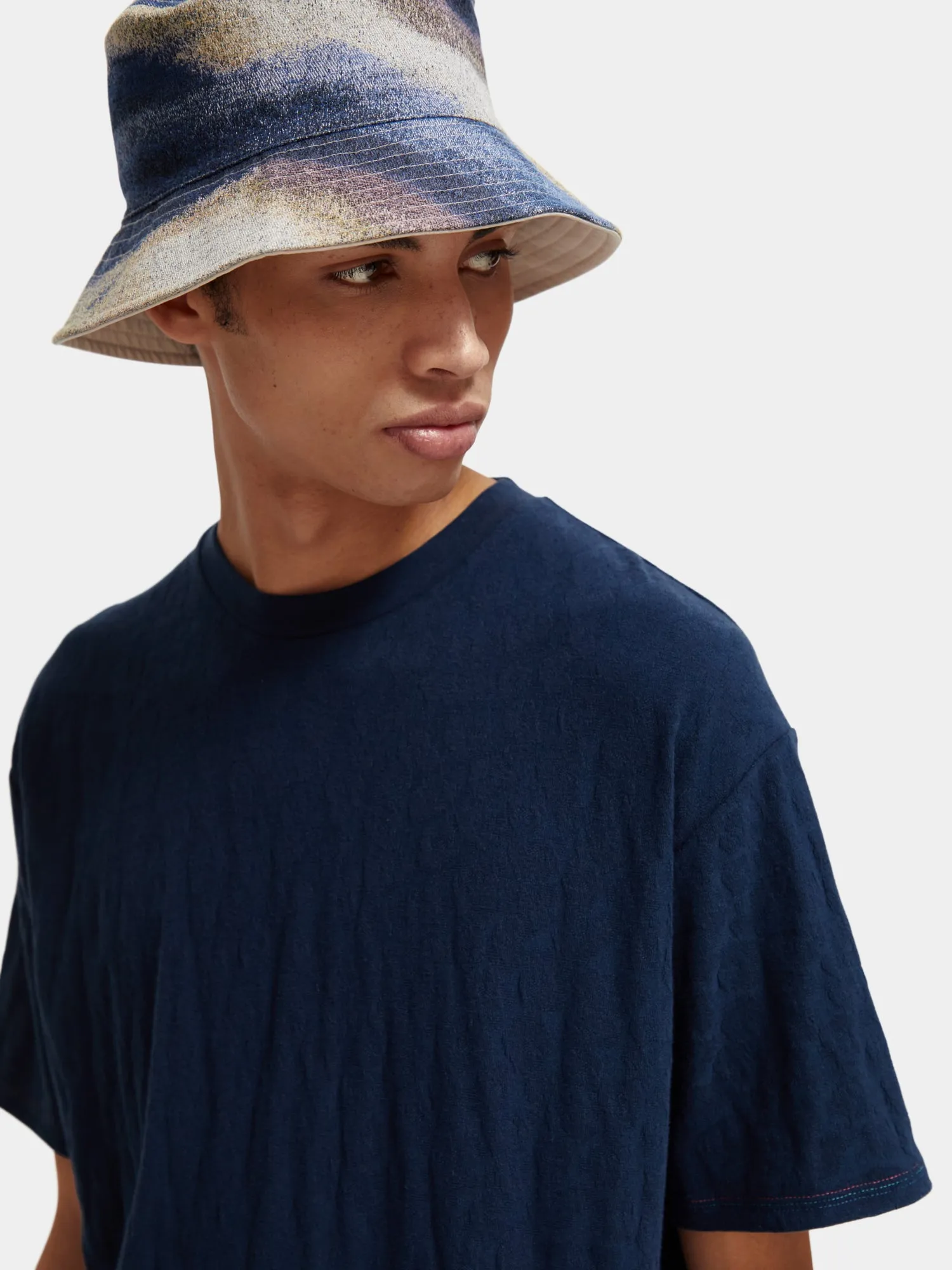 Relaxed-fit jacquard t-shirt sold by Scotch and Soda product image thumbnail 5