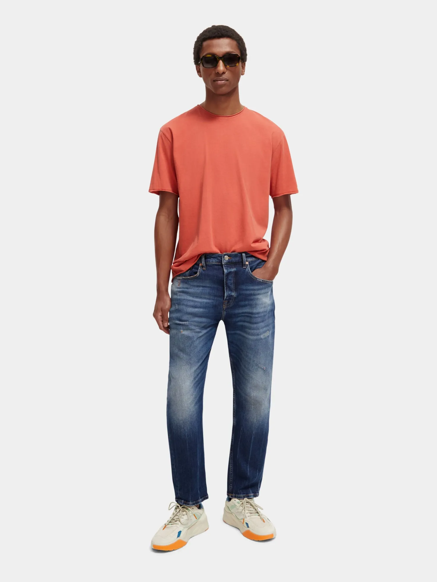 Relaxed-fit raw edge t-shirt sold by Scotch and Soda product image thumbnail 4