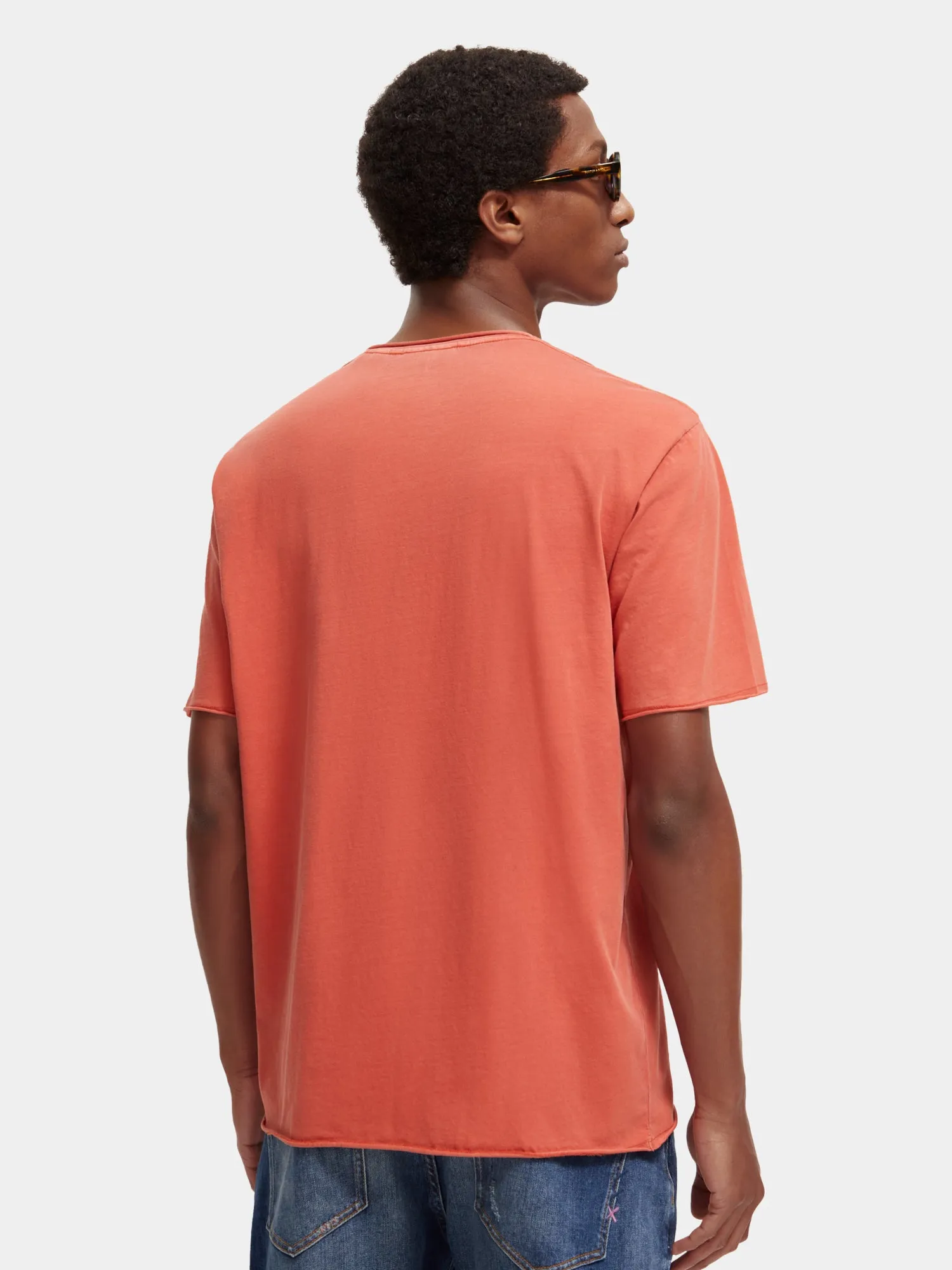 Relaxed-fit raw edge t-shirt sold by Scotch and Soda product image thumbnail 3