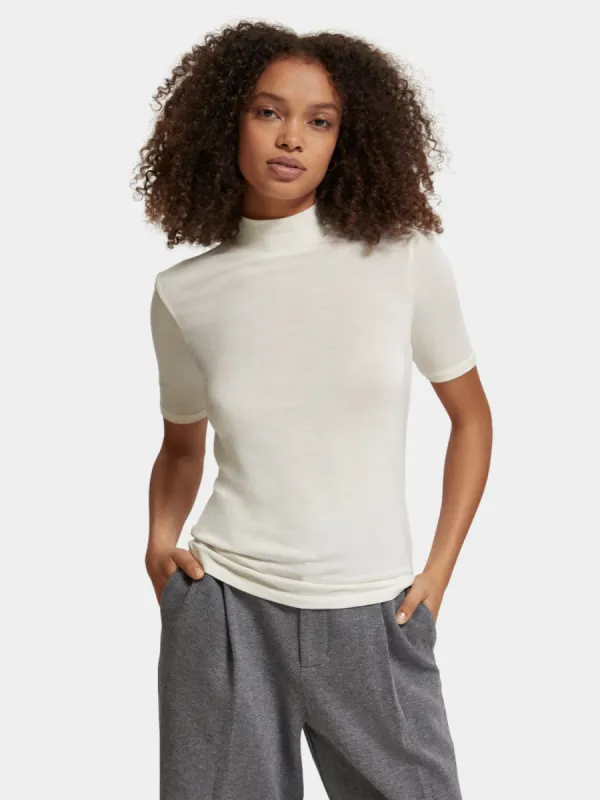Ribbed mock neck sold by Scotch and Soda