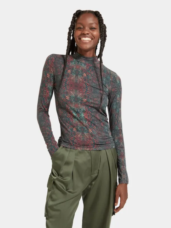 Printed mock neck sold by Scotch and Soda
