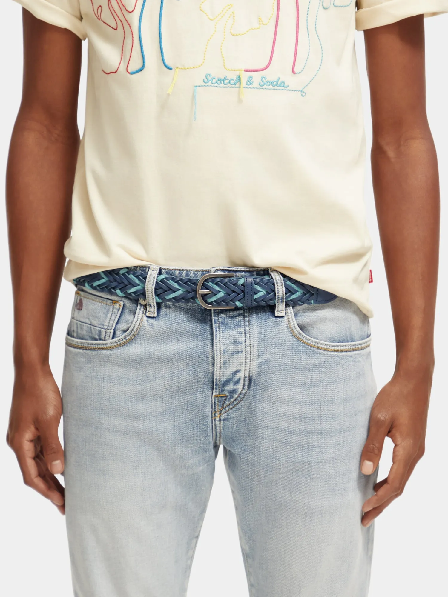 Braided leather belt sold by Scotch and Soda product image thumbnail 2