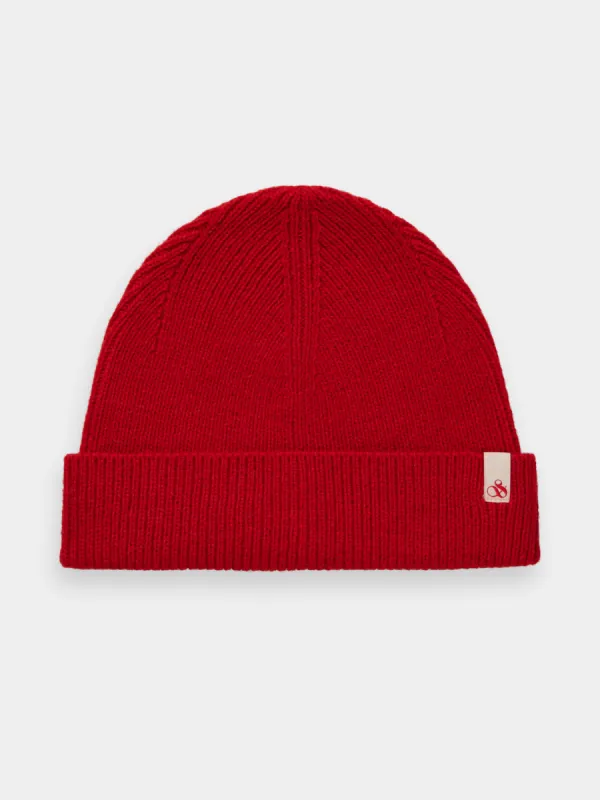 Rib knit beanie sold by Scotch and Soda