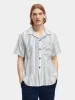 Striped structured camp shirt sold by Scotch and Soda