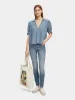 Short sleeve feminine indigo shirt sold by Scotch and Soda