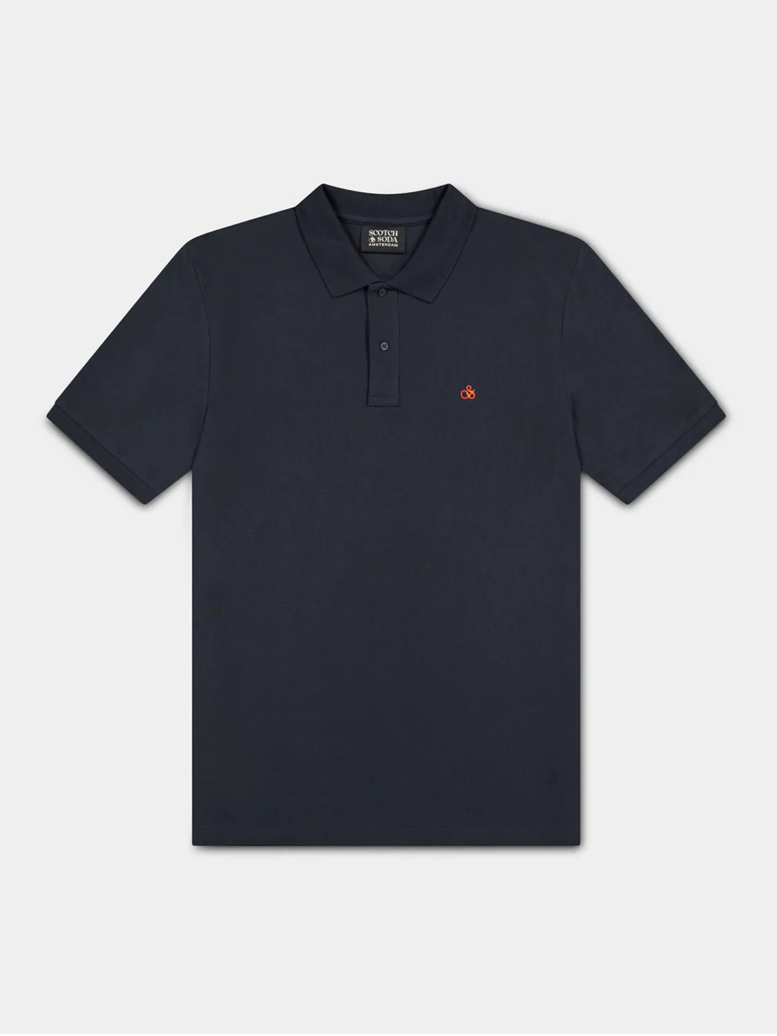 Organic cotton pique polo shirt sold by Scotch and Soda